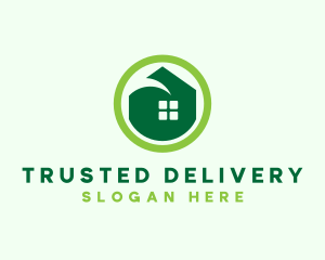 Green Eco House logo design