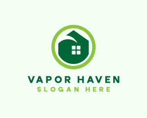 Green Eco House logo design