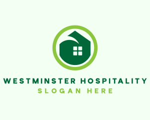 Green Eco House logo design