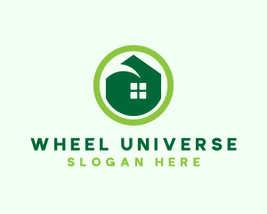 Green Eco House logo design