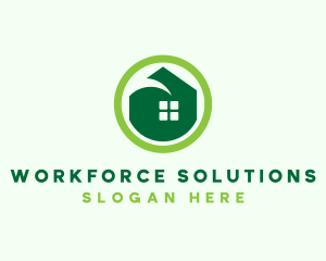 Green Eco House logo design