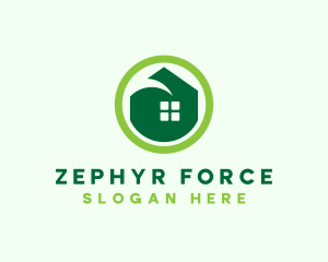 Green Eco House logo design