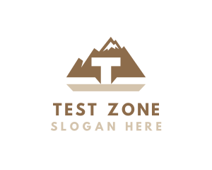 Mountain Outdoors Letter T logo design