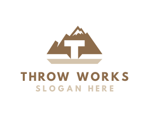 Mountain Outdoors Letter T logo design