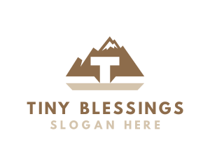 Mountain Outdoors Letter T logo design