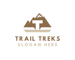 Mountain Outdoors Letter T logo design