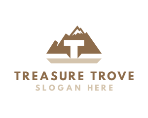 Mountain Outdoors Letter T logo design