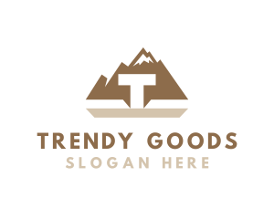 Mountain Outdoors Letter T logo design