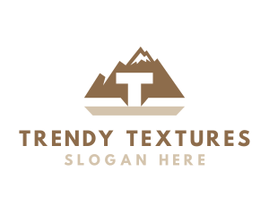 Mountain Outdoors Letter T logo design