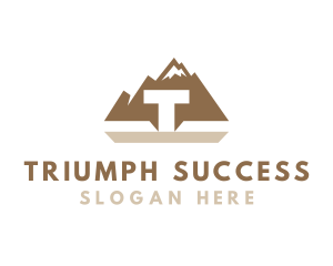 Mountain Outdoors Letter T logo design