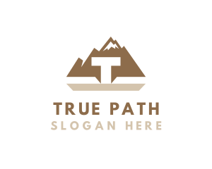 Mountain Outdoors Letter T logo design