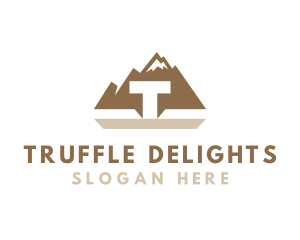 Mountain Outdoors Letter T logo design