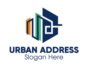Urban Hexagon City  logo design