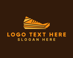 Shoe - Geometric Sneaker Shoe logo design