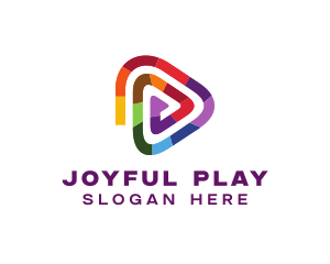 Multicolored Snake Play logo design