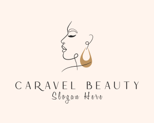 Woman Fashion Earring logo design