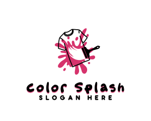 Tshirt Paintbrush Splatter logo