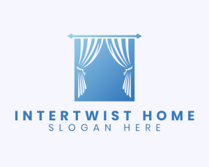 Home Window Curtain logo design