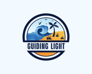 Tourist Island Beach logo design