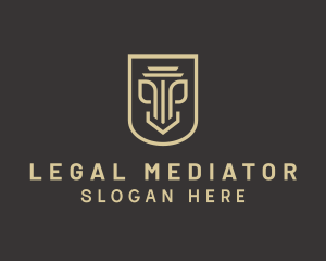 Legal Column Shield logo design