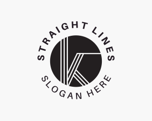Geometric Stripe Letter K logo