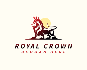 Royal Crown Lion logo design