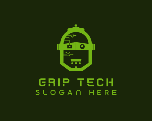 Tech Robot Head logo design