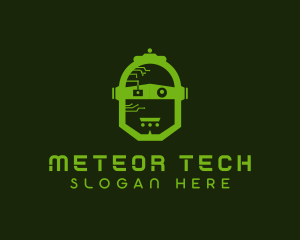 Tech Robot Head logo design