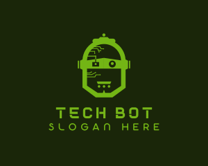 Tech Robot Head logo design