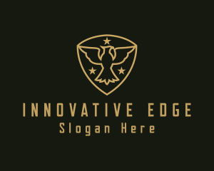 Military Star Eagle Insignia logo design