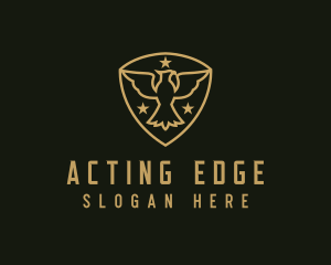 Military Star Eagle Insignia logo design