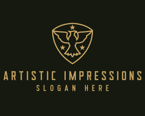 Military Star Eagle Insignia logo design