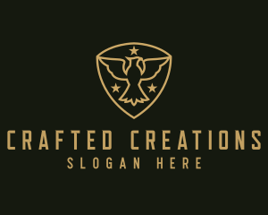 Military Star Eagle Insignia logo design