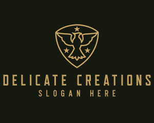 Military Star Eagle Insignia logo design