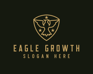 Military Star Eagle Insignia logo design