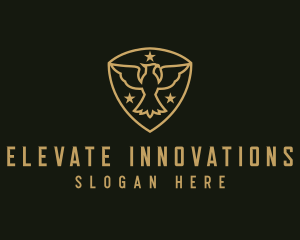 Military Star Eagle Insignia logo design