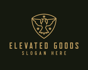 Military Star Eagle Insignia logo design