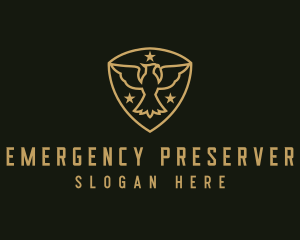 Military Star Eagle Insignia logo design