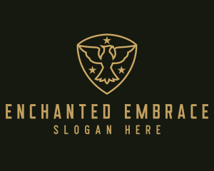 Military Star Eagle Insignia logo design