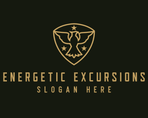 Military Star Eagle Insignia logo design