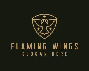 Military Star Eagle Insignia logo design