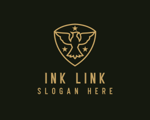 Military Star Eagle Insignia logo design