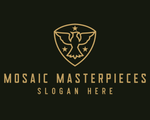 Military Star Eagle Insignia logo design