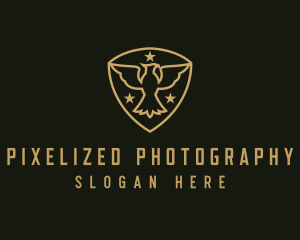 Military Star Eagle Insignia logo design