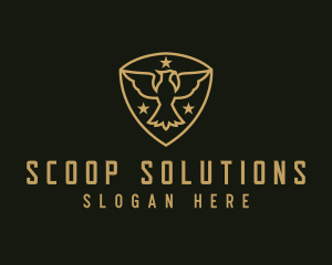 Military Star Eagle Insignia logo design