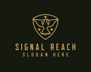 Military Star Eagle Insignia logo design