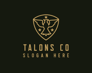 Military Star Eagle Insignia logo design