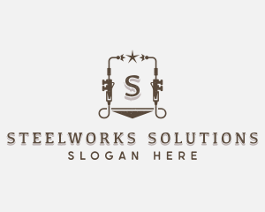 Industrial Steelworks Machinist logo design