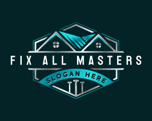 Roof Fix Maintenance logo design