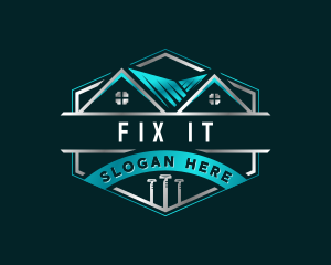 Roof Fix Maintenance logo design